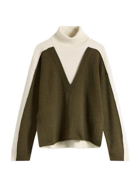 MM6 Maison Margiela MM6 Maison Margiela V-Neck Knitted Double Layer Jumper
