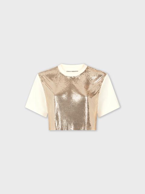 Paco Rabanne NUDE TOP IN SHINY MIX-MESH