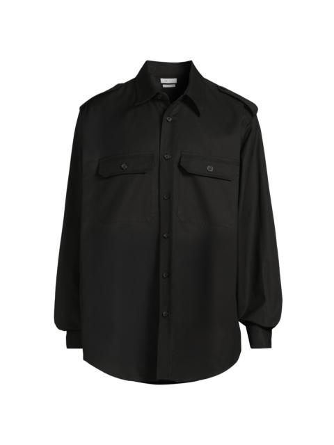 Alexander McQueen Men's Cotton Utility Shirt - Black