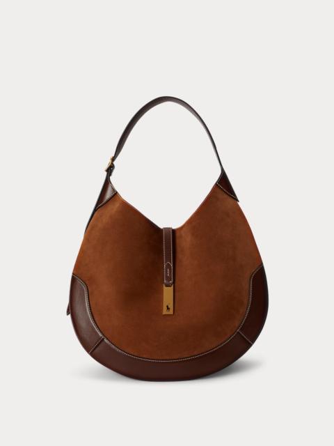 Polo Ralph Lauren Polo ID Suede Large Shoulder Bag