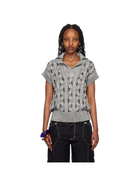 Kiko Kostadinov Black & Gray Foliage Vest