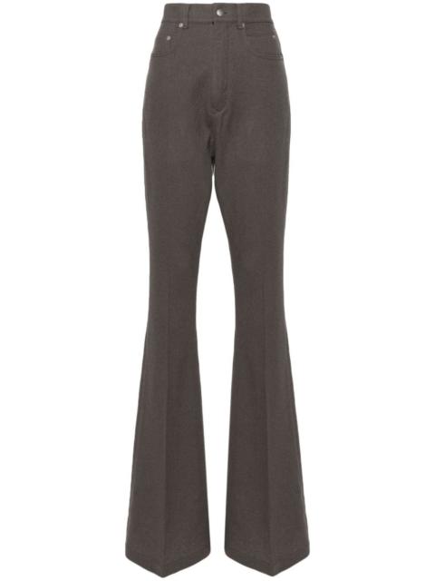 Rick Owens pressed-crease high-waist trousers