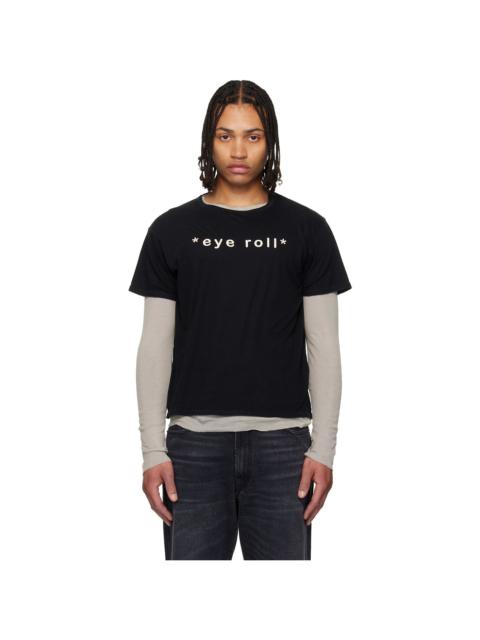 R13 Black 'Eye Roll' Boy T-shirt