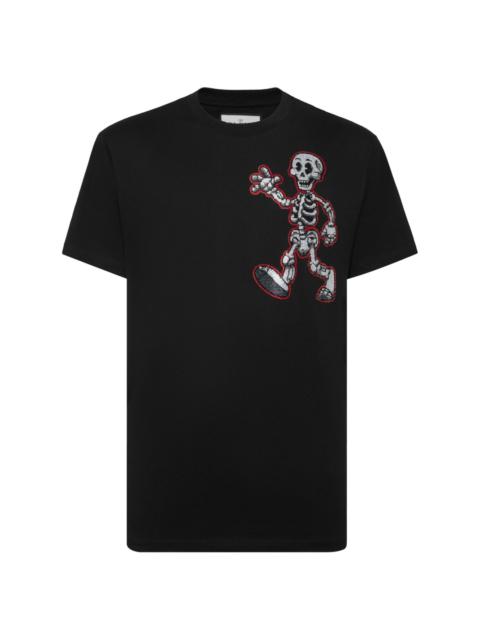 Skeleton-print cotton T-shirt