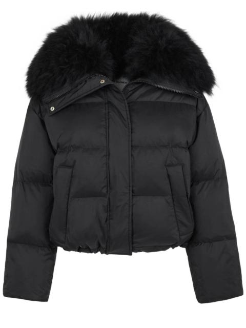 Yves Salomon Short down jacket in waterproof technical fabric