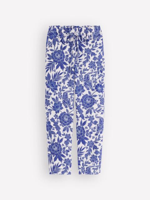 BODEN Islington Linen Crop Pants-Mazarine Blue, Tigers Paradise