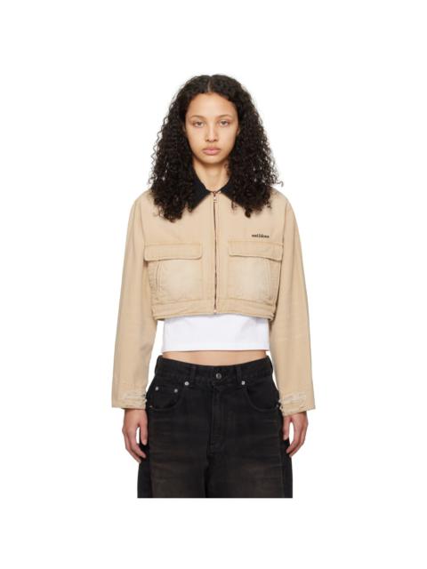 We11done Beige Distressed Jacket