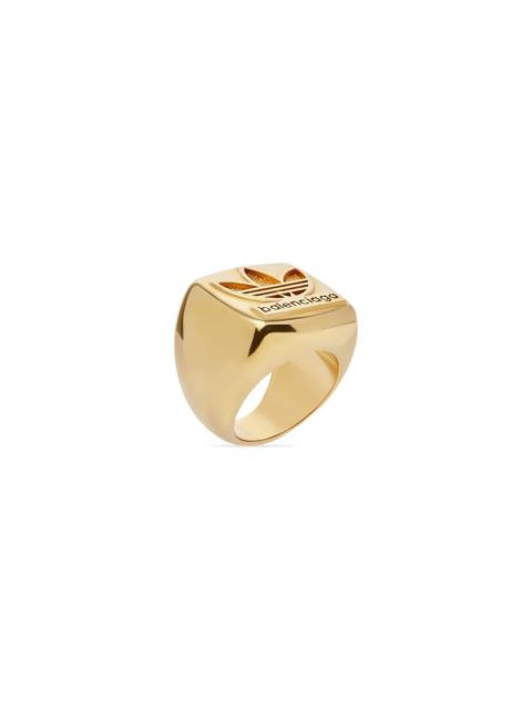 Balenciaga / Adidas Trefoil Signet Ring  in Gold