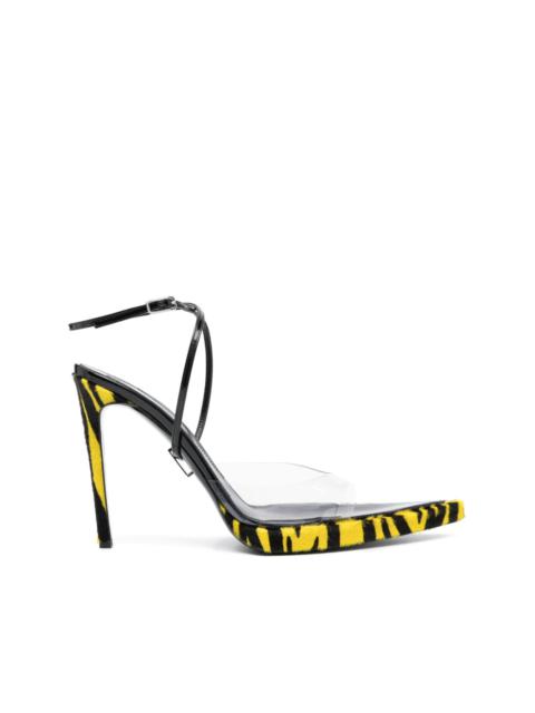 GCDS Zebra Rider 125mm transparent-design sandals