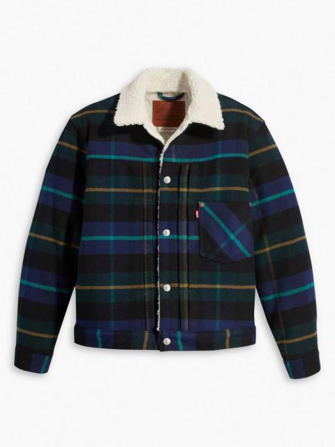 TYPE I PLAID SHERPA TRUCKER JACKET