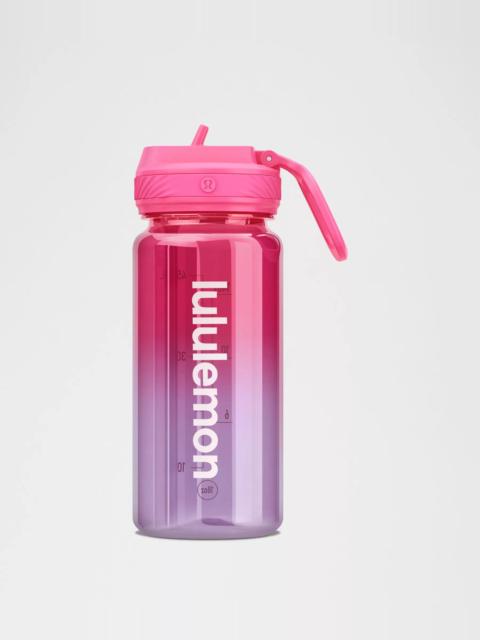 lululemon Back to Life Clear Bottle 18oz Straw Lid *Ombre
