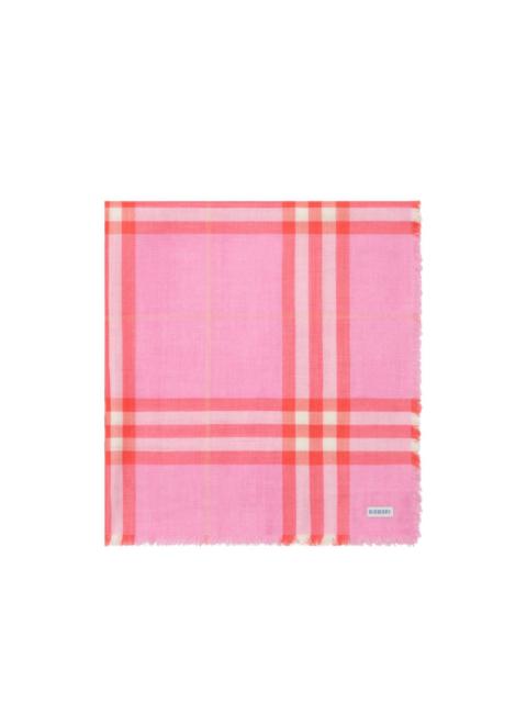 Burberry reversible check wool silk scarf
