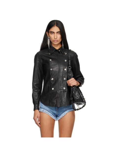 Isabel Marant Black Valdy Leather Jacket