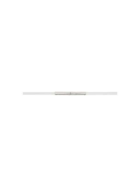 【関税込み】Dries Van Noten ホワイト Thin l Cord ベルト Dries Van Noten White Thin Metal Cord Belt | REVERSIBLE