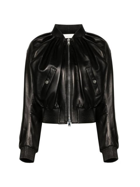 Alexander McQueen leather bomber jacket