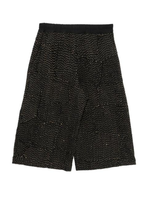 By Walid re-patch cropped trousers
