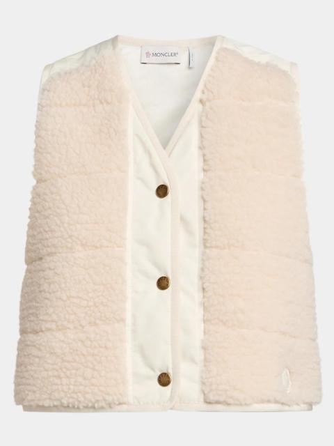 Moncler Faux Fur Paneled Vest