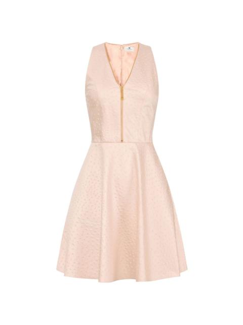 ELISABETTA FRANCHI zip-neck V-neck mini dress