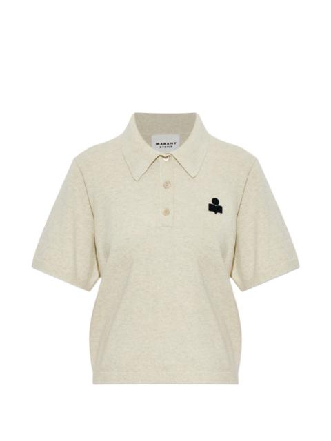 Isabel Marant Étoile Althea logo-patch polo shirt