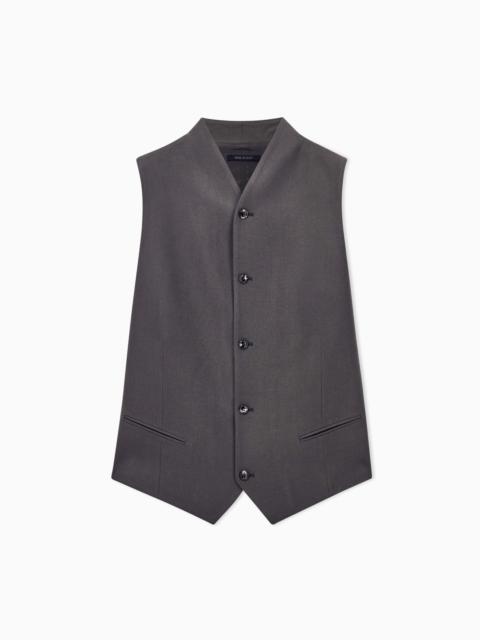 GIORGIO ARMANI WAISTCOAT REGULAR FIT IN FLUID VIRGIN WOOL