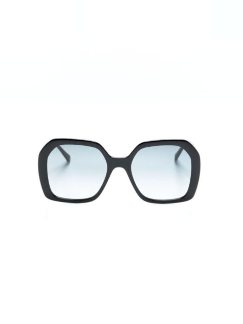 Stella McCartney logo-lettering square-frame sunglasses
