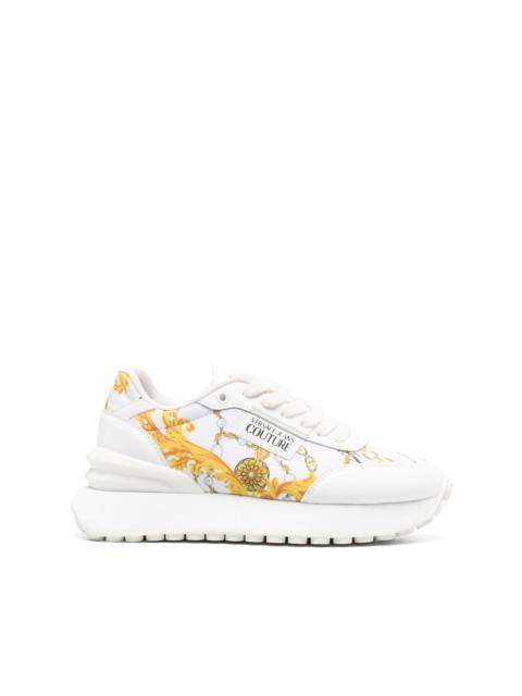 VERSACE JEANS COUTURE logo-patch almond-toe sneakers