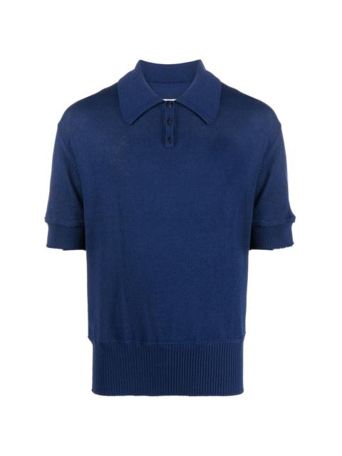 four-stitch knit polo shirt