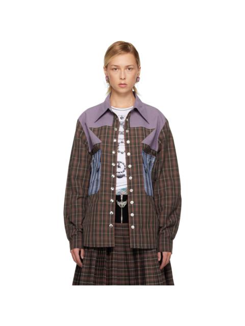 Chopova Lowena Brown & Purple Vega Shirt