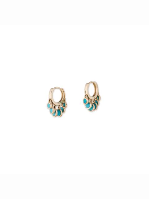 JACQUIE AICHE Mini Turquoise Disco Hoops