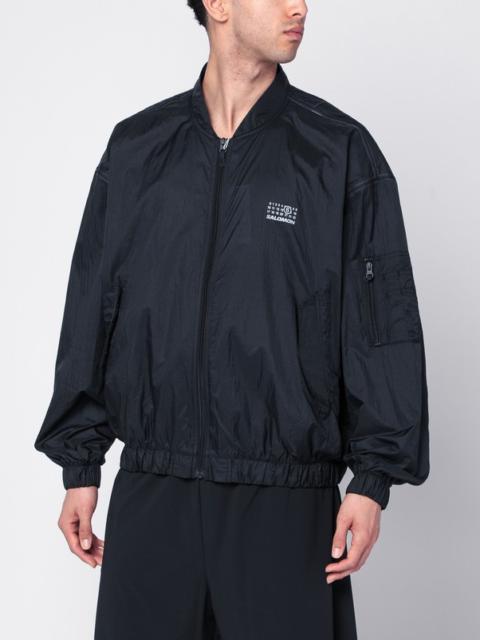 SALOMON Black nylon zipped jacket with logo