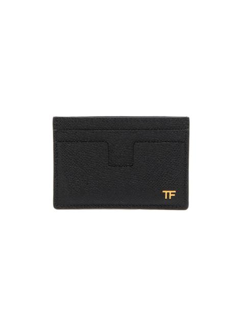 TOM FORD Men's T Line Classic Leather Card Holder - Black