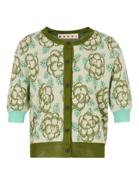 Marni floral-detail cardigan