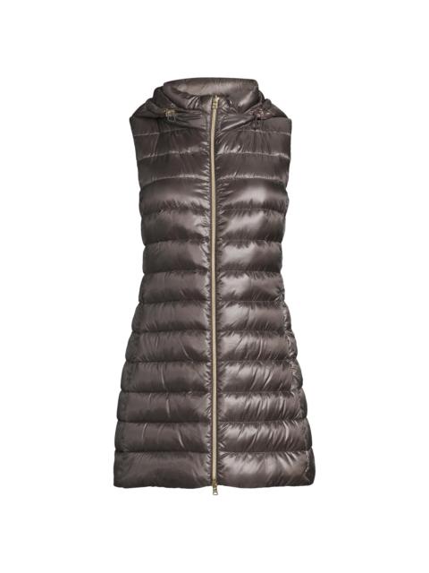 Herno Women's Iconico Serena Nylon Ultralight Long Vest - Antracite