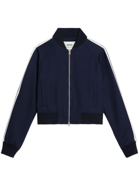 AMI Paris stripe-trim track jacket