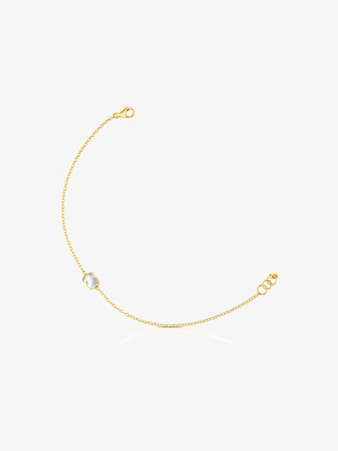TOUS 18K solid gold and Mother-of-pearl XXS bear Bracelet