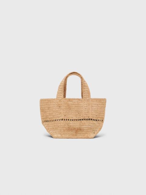 maje Natural raffia mini tote