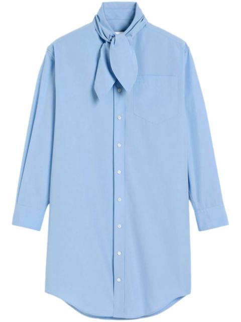 AMI Paris scarf-collar cotton shirt dress