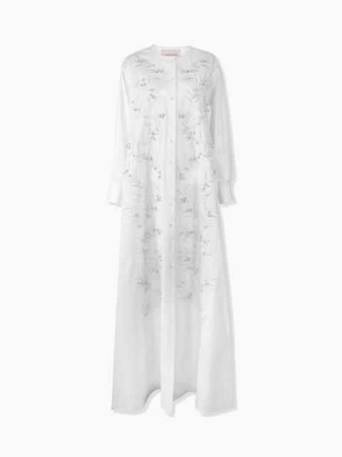 CAROLINA HERRERA Embroidered Button-Front Gown
