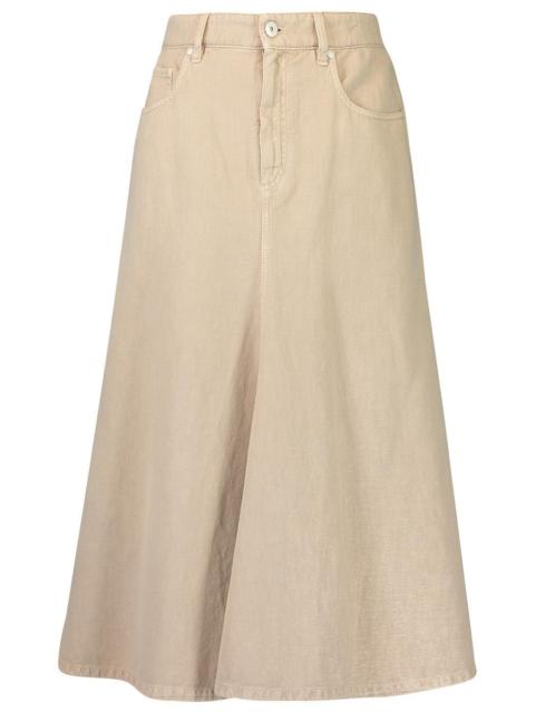 Brunello Cucinelli Five Pocket Flare Skirt