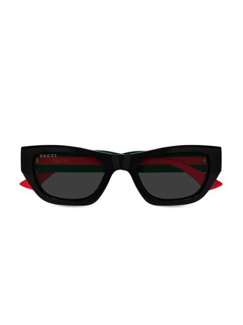 GUCCI Women's New Pop Web 52MM Cat-Eye Sunglasses - Red Green Black