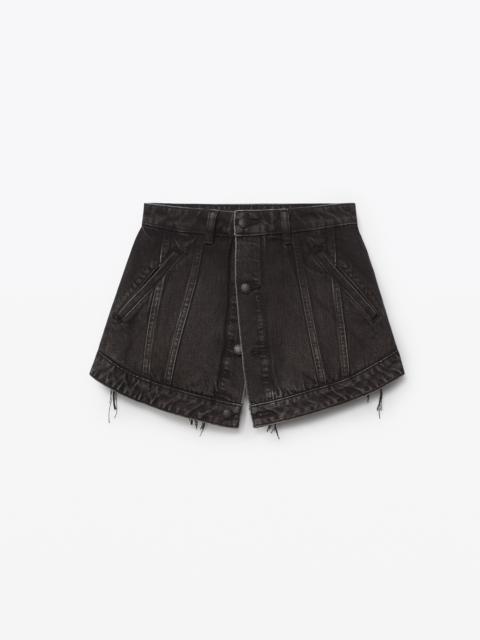 Alexander Wang CUTAWAY SKORT IN DENIM