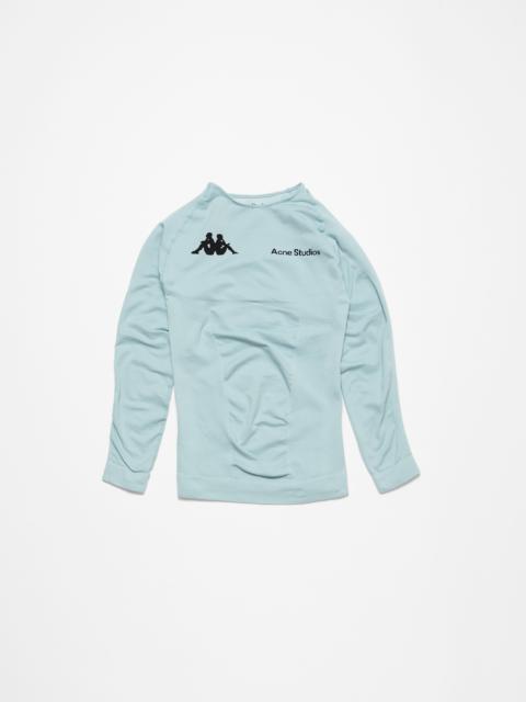 Acne Studios Long sleeve logo t-shirt - Acne Studios x Kappa - Dusty blue