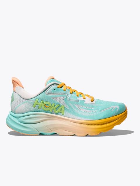 HOKA Women's Clifton 10 Shoes in Blue Spark/White