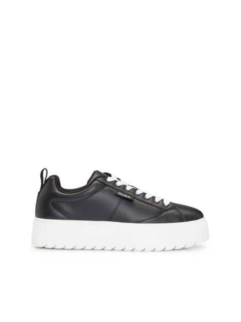 HUGO logo-patch platform sneakers