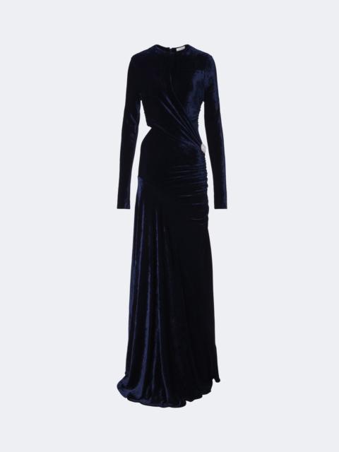 rabanne Cutout embellished velvet gown