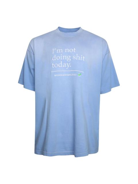 VETEMENTS slogan-print cotton T-shirt