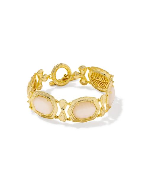 KENDRA SCOTT Tiger Striped Daphne Gold Statement Bracelet