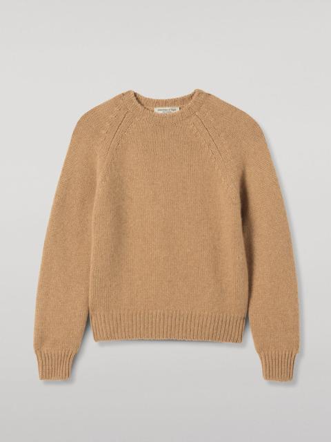 Johnstons of Elgin Bay Camel Marl Cashmere & Cotton Jumper