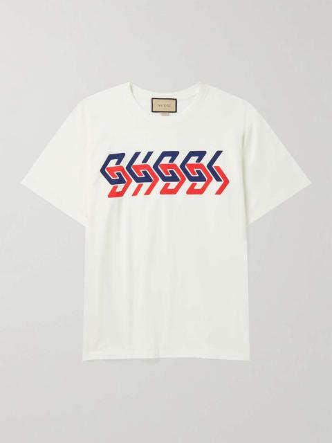 GUCCI Logo-Print Cotton-Jersey T-Shirt