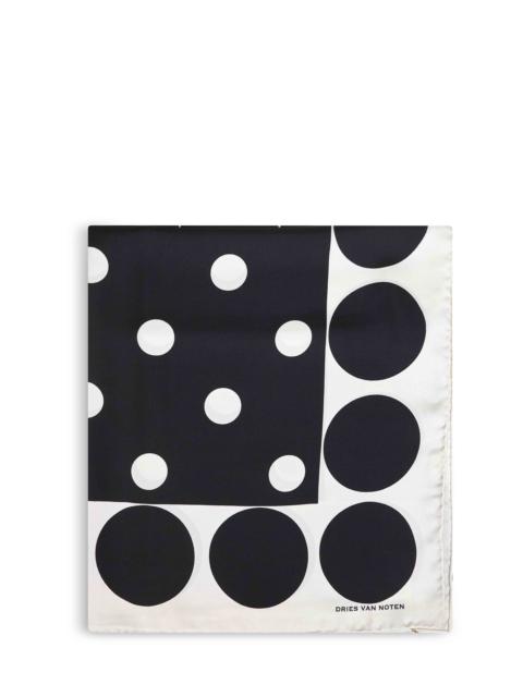 Dries Van Noten Polka dot-print silk square scarf